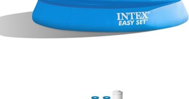 INTEX 28131EH Easy Set Inflatable Swimming Pool Set: 12ft x 30in – Includes 530 GPH Cartridge Filter Pump – Puncture-Resistant Material – 1485 Gallon Capacity – 23in Water Depth